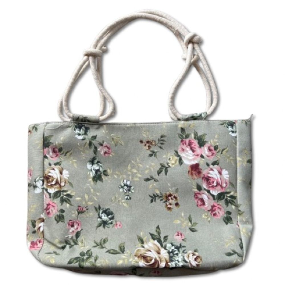 Farmhouse Is My Style Floral Green Cottage Boho Tote Bag